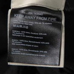 Pre Owned Roland Mouret Black Wool Peplum Hem Detail Midi Dress S