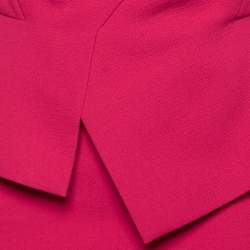 Pre Owned Roland Mouret Cherry Pink Crepe Asymmetrical Strapless Dress M