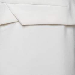Pre Owned Roland Mouret Off White Wool Lyford One-Shoulder Midi Dress L