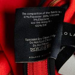 Pre Owned Roland Mouret Red Crepe Cap Sleeve Sheath Dress L