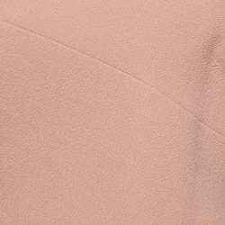 Pre Owned Roland Mouret Pale Peach Wool Crepe Cutout Detail Sheath Dress M