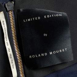 Pre Owned Roland Mouret Navy Blue Crepe Jumpsuit