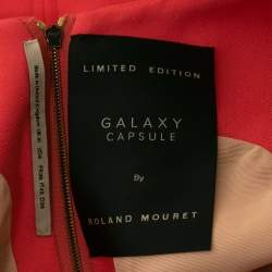 Pre Owned Roland Mouret Coral Pink Crepe Peplum Top M