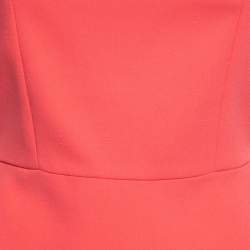 Pre Owned Roland Mouret Coral Pink Crepe Peplum Top M