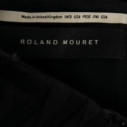 Pre Owned Roland Mouret Black Crepe Asymmetric Strapless Jumpsuit S