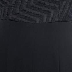Pre Owned Roland Mouret Black Crepe Asymmetric Strapless Jumpsuit S