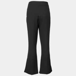 Pre Owned Roland Mouret Black Crepe Goswell Flare Pants L