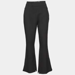Pre Owned Roland Mouret Black Crepe Goswell Flare Pants L