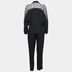 Pre Owned Roland Mouret Black Crepe Paneled Jumpsuit M