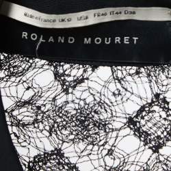 Pre Owned Roland Mouret Black Crepe Paneled Jumpsuit M