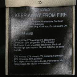 Pre Owned Roland Mouret Blue Crepe Floral Lace Embellished Midi Skirt M