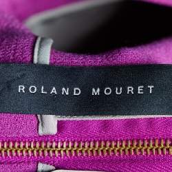 Pre Owned Roland Mouret Pink Wool Crepe Sheath Dress S