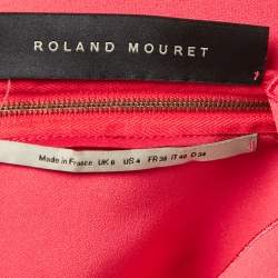 Pre Owned Roland Mouret Coral Crepe Cut-Out Sleeveless Sheath Dress S