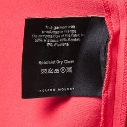 Pre Owned Roland Mouret Coral Crepe Cut-Out Sleeveless Sheath Dress S