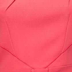 Pre Owned Roland Mouret Coral Crepe Cut-Out Sleeveless Sheath Dress S