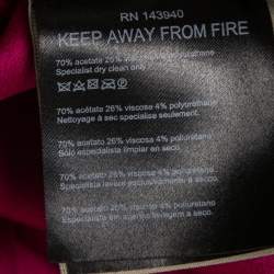 Pre Owned Roland Mouret Purple Crepe Asymmetrical Hem One Shoulder Top M