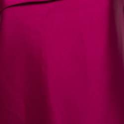 Pre Owned Roland Mouret Purple Crepe Asymmetrical Hem One Shoulder Top M