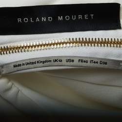 Pre Owned Roland Mouret White Crepe One Shoulder Amaral Dress M