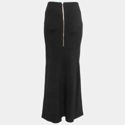 Pre Owned Roland Mouret Black Crepe Maxi Skirt M
