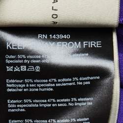 Pre Owned Roland Mouret Royal Purple Crepe Flared Templeton Gown M