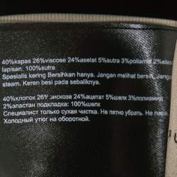 Pre Owned Roland Mouret Black Crepe Patch Detail Midi Skirt M