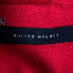 Pre Owned Roland Mouret Red Silk Double Breasted Blazer M