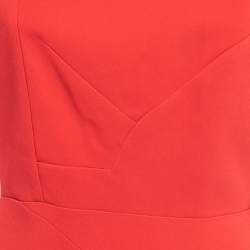 Pre Owned Roland Mouret Red Crepe Full Sleeve Short Dress M