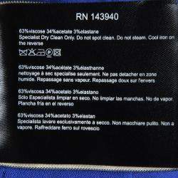 Pre Owned Roland Mouret Blue Roche Cold Shoulder Kimono Top S