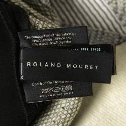 Pre Owned Roland Mouret Black Knit Contrast Mini Dress M