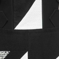 Pre Owned Roland Mouret Black Knit Contrast Mini Dress M