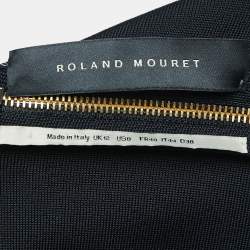 Pre Owned Roland Mouret Black Knit Off-Shoulder Bodycon Dress L