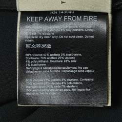 Pre Owned Roland Mouret Black Crepe Draped Slit Detail Sleeveless Maxi Dress S