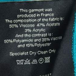 Pre Owned Roland Mouret Blue Crepe Folded Shoulder Detail Mini Dress S