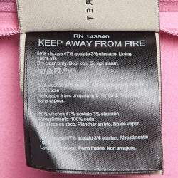 Pre Owned Roland Mouret Pink Stretch Crepe One Shoulder Amaral Dress M