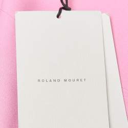 Pre Owned Roland Mouret Pink Stretch Crepe One Shoulder Amaral Dress M