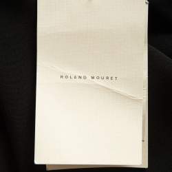 Pre Owned Roland Mouret Black Stretch Crepe Zipper Epirus Skirt M