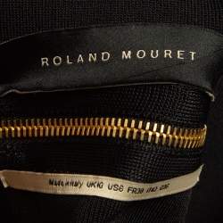 Pre Owned Roland Mouret Black Stretch Knit One Shoulder Brattle Dress M