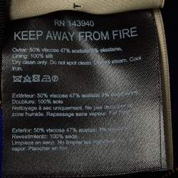 Pre Owned Limited Edition By Roland Mouret Blue Stretch Crepe Draped Slit Trousers S