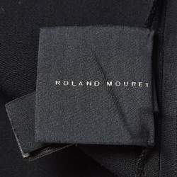 Pre Owned Roland Mouret Black Stretch Crepe Cutout Mini Dress S