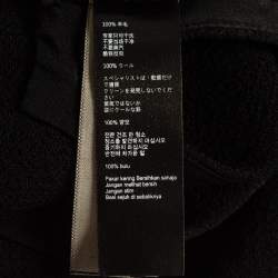 Roland Mouret Black Wool Asymmetric Draped Top M