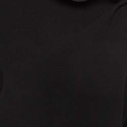 Roland Mouret Black Wool Asymmetric Draped Top M