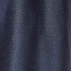 Roland Mouret Navy Blue Satin Asymmetric Eugene Top L