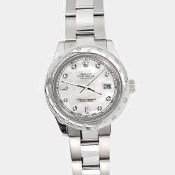 Rolex Custom White   Diamonds Stainless Steel Datejust 178240 Automatic Women's Wristwatch 31mm