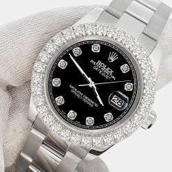 Rolex Custom White 2.25ct Diamonds Stainless Steel Datejust 178240 Automatic Women's Wristwatch 31mm