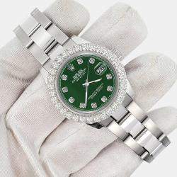 Rolex Custom Champagne 2.25ct Diamonds Stainless Steel Datejust 178240 Automatic Women's Wristwatch 31mm