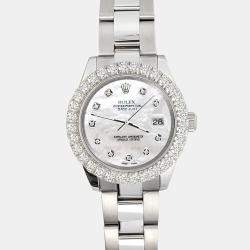 Rolex Custom White 2.25ct Diamonds Stainless Steel Datejust  Automatic Women's Wristwatch 31mm