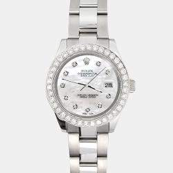 Rolex Custom White 1.6ct Diamonds Stainless Steel  178240 Automatic Women's Wristwatch 31mm