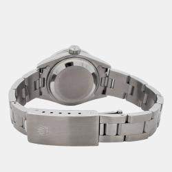 Rolex Custom Silver 1.2ct Diamonds Emeralda Stainless Steel Datejust  Automatic Women's Wristwatch 26mm