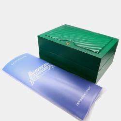 Pre Owned Rolex Custom Forest Green 1.3ct Diamonds 18K Yellow Gold Stainless Steel Datejust Automatic Women's Wristwatch 26mm