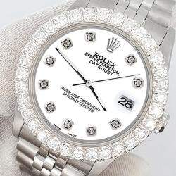 Rolex Custom White 2.25ct Diamonds Stainless Steel Datejust  Automatic Women's Wristwatch 31mm